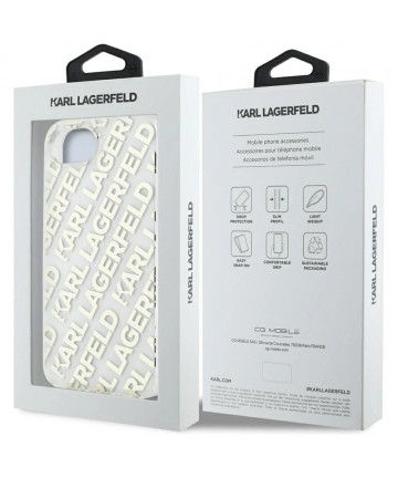 Karl Lagerfeld IML Repeat Logo iPhone 16e Case - Gold