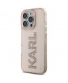 Karl Lagerfeld IML Rhinestones Logo iPhone 16 Pro Max Case - Pink