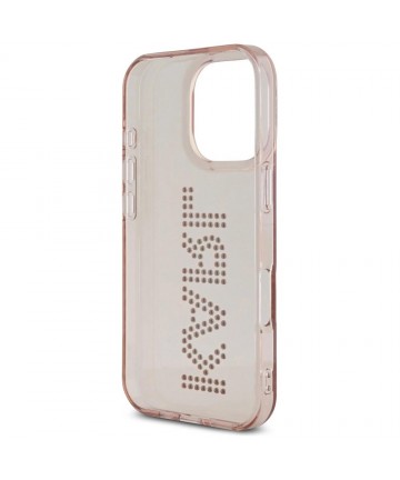 Karl Lagerfeld IML Rhinestones Logo iPhone 16 Pro Max Case - Pink