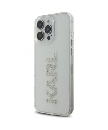 Karl Lagerfeld IML Rhinestones Logo iPhone 16 Pro Case - Clear