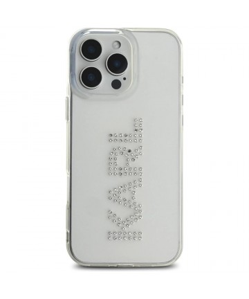 Karl Lagerfeld IML Rhinestones Logo iPhone 16 Pro Case - Clear
