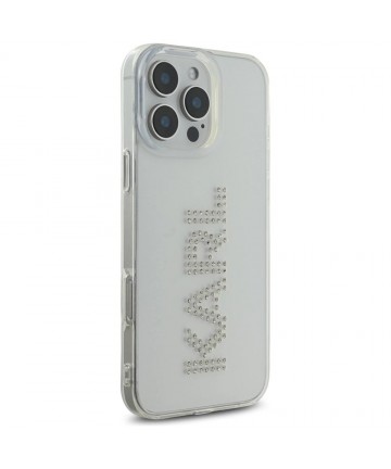 Karl Lagerfeld IML Rhinestones Logo iPhone 16 Pro Case - Clear