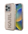 Karl Lagerfeld IML Rhinestones Logo iPhone 16 Pro Case - Pink