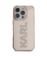 Karl Lagerfeld IML Rhinestones Logo iPhone 16 Pro Case - Pink