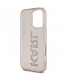 Karl Lagerfeld IML Rhinestones Logo iPhone 16 Pro Case - Pink