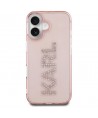 Karl Lagerfeld IML Rhinestones Logo iPhone 16 Case - Pink