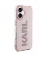 Karl Lagerfeld IML Rhinestones Logo iPhone 16 Case - Pink