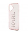 Karl Lagerfeld IML Rhinestones Logo iPhone 16 Case - Pink