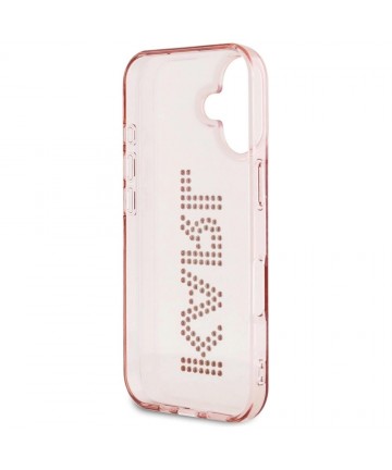 Karl Lagerfeld IML Rhinestones Logo iPhone 16 Case - Pink