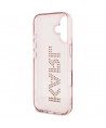 Karl Lagerfeld IML Rhinestones Logo iPhone 16 Case - Pink