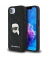 Karl Lagerfeld Monogram Karl Head Pin iPhone 16e Case - Black