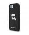 Karl Lagerfeld Monogram Karl Head Pin iPhone 16e Case - Black