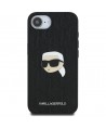 Karl Lagerfeld Monogram Karl Head Pin iPhone 16e Case - Black