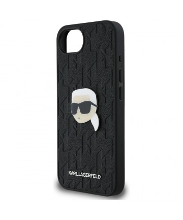 Karl Lagerfeld Monogram Karl Head Pin iPhone 16e Case - Black