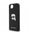 Karl Lagerfeld Monogram Karl Head Pin iPhone 16e Case - Black