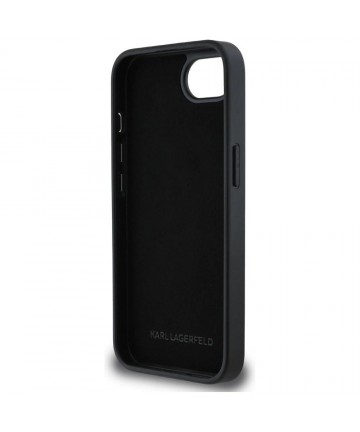Karl Lagerfeld Monogram Karl Head Pin iPhone 16e Case - Black