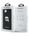Karl Lagerfeld Monogram Karl Head Pin iPhone 16e Case - Black