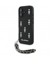 Karl Lagerfeld Saffiano Crystals w/Chain iPhone 16 Case - Black