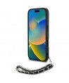 Karl Lagerfeld Saffiano Crystals w/Chain iPhone 16 Case - Black
