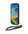 Karl Lagerfeld Saffiano Crystals w/Chain iPhone 16 Pro Case - Black