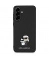 Karl Lagerfeld Saffiano Case w/ K&C Metal Logo for Samsung Galaxy A36 - Black