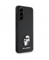 Karl Lagerfeld Saffiano Case w/ K&C Metal Logo for Samsung Galaxy A36 - Black