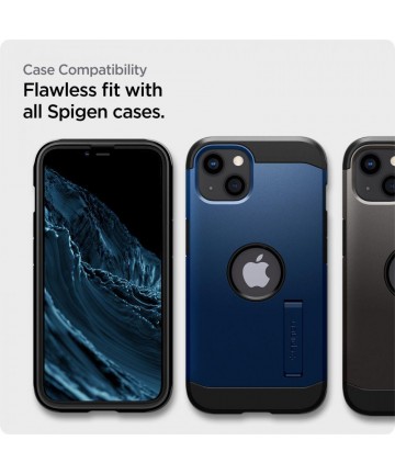 Spigen ALM Glass FC Tempered Glass for iPhone 13 / 13 Pro / 14 - Black