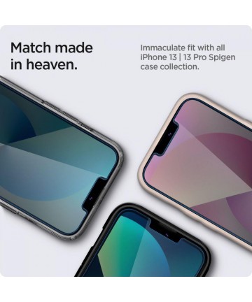 Spigen Glas.tR EZ Fit Privacy Tempered Glass for iPhone 13 Pro Max - 2 pcs.