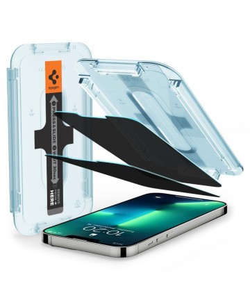 Spigen Glas.tR EZ Fit Privacy Tempered Glass for iPhone 13 Pro Max - 2 pcs.
