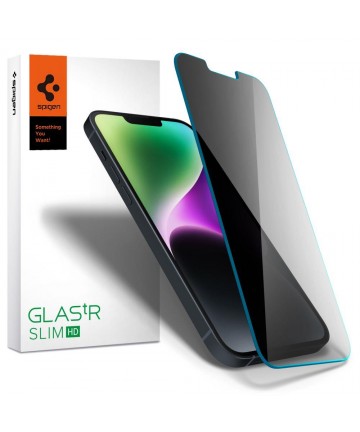 TEMPERED GLASS Spigen GLAS.TR SLIM IPHONE 13 / 13 PRO / 14 PRIVACY